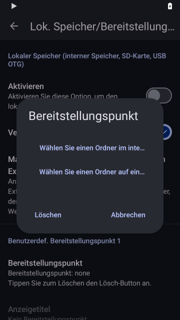 Bereitstellungspunkt