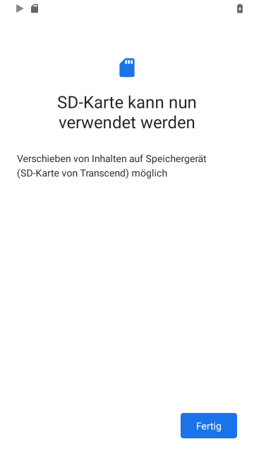 SD-Karte betriebsbereit