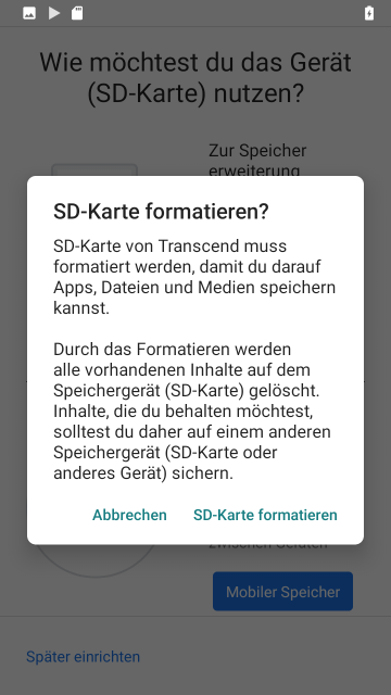 SD-Karte formatieren