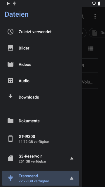USB-Stick eingebunden