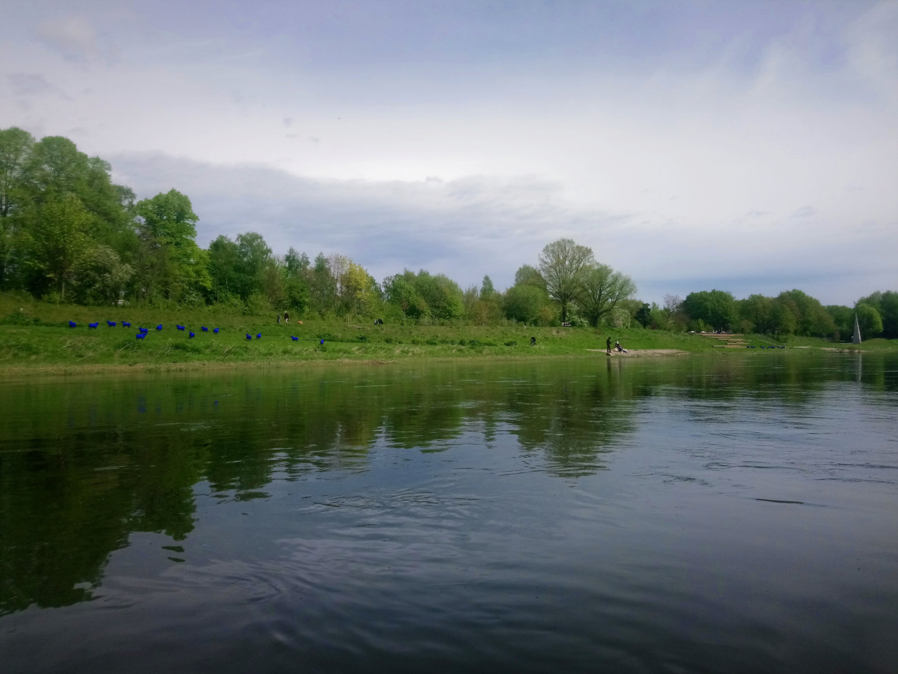 Blaue Schafe, Blechangler, Turmspitze
