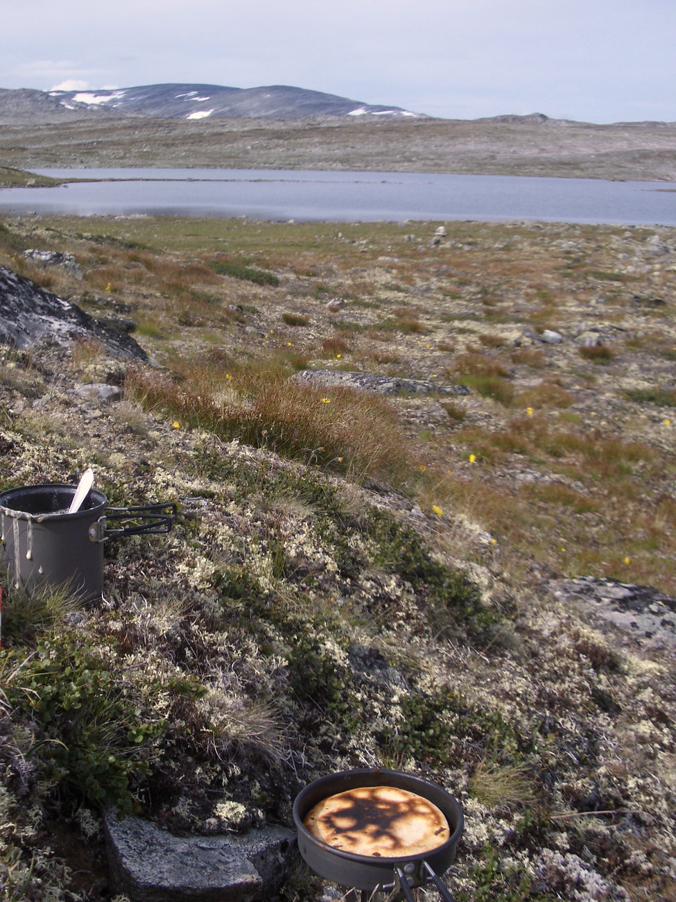 Eierkuchen in Landschaft
