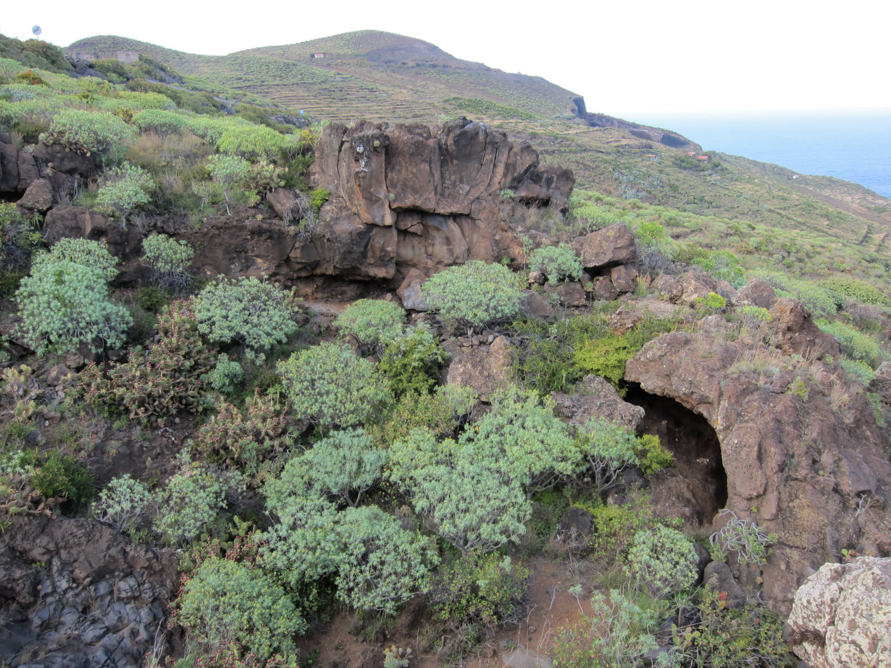 Stelle mit Felszeichnungen