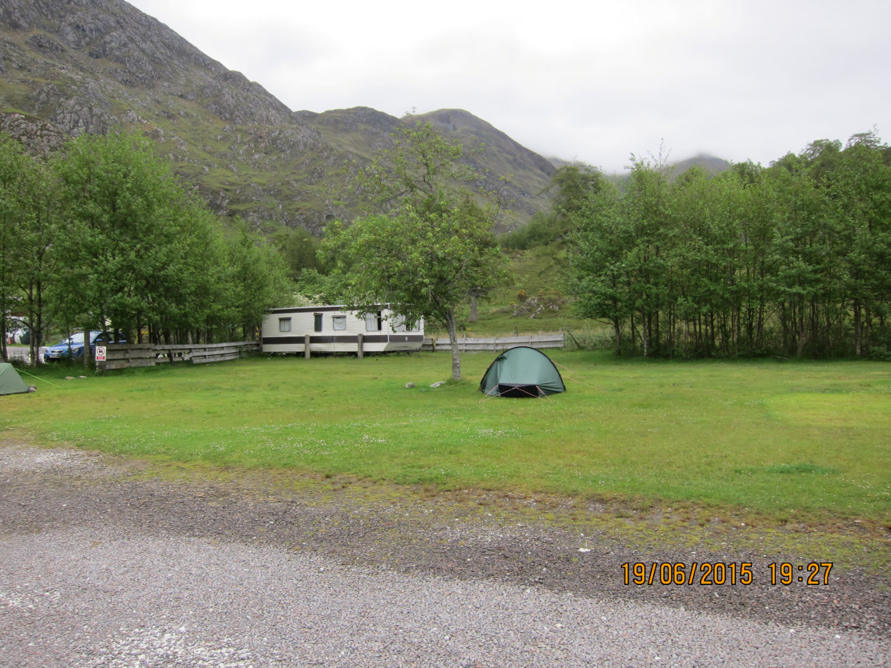Zelt auf Shielbridge Camping