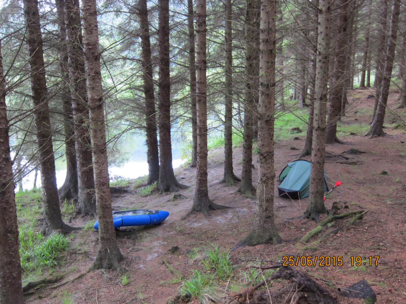 Zelt auf Eilean Aigas