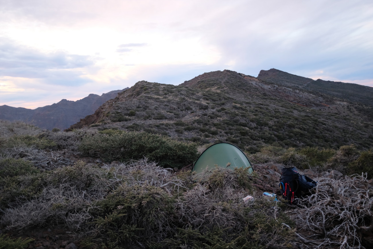 Zelt vor Piedra Llana