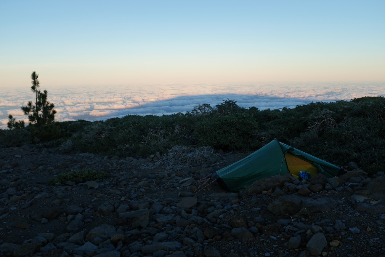 Zelt am Roque de Los Muchachos