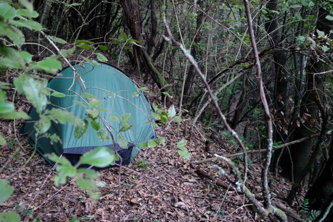 Zelt im Barranco Rey Magdaletin