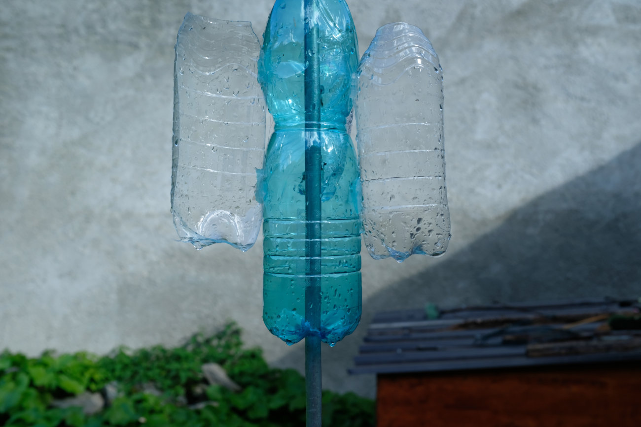 Windrad aus Plasteflaschen
