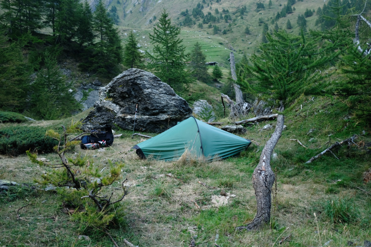Zelt bei Alpe Crosenna