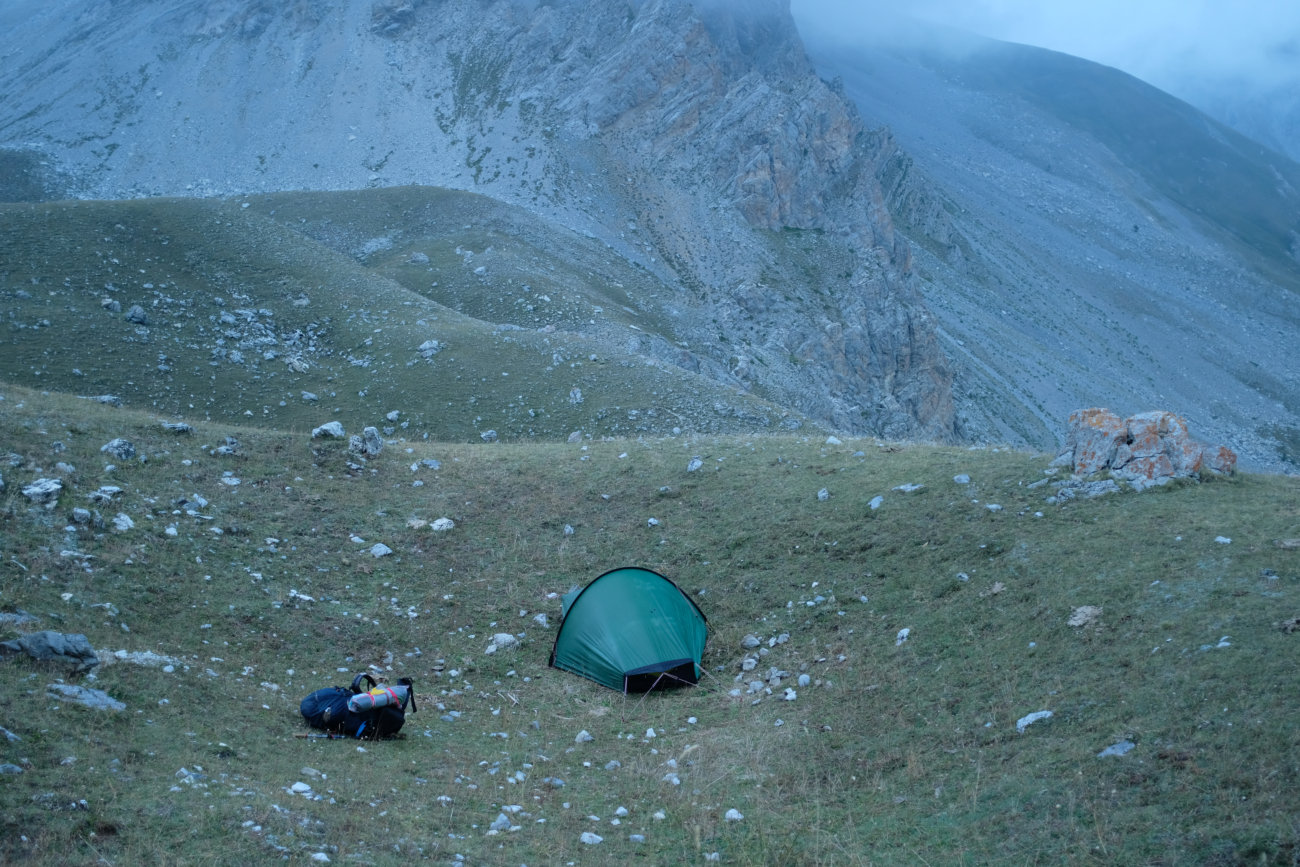 Zelt am Gias dell'Oserot