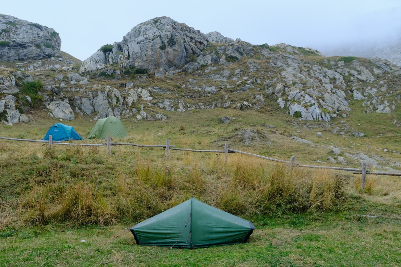 Zelt am Rifugio Don Barbera