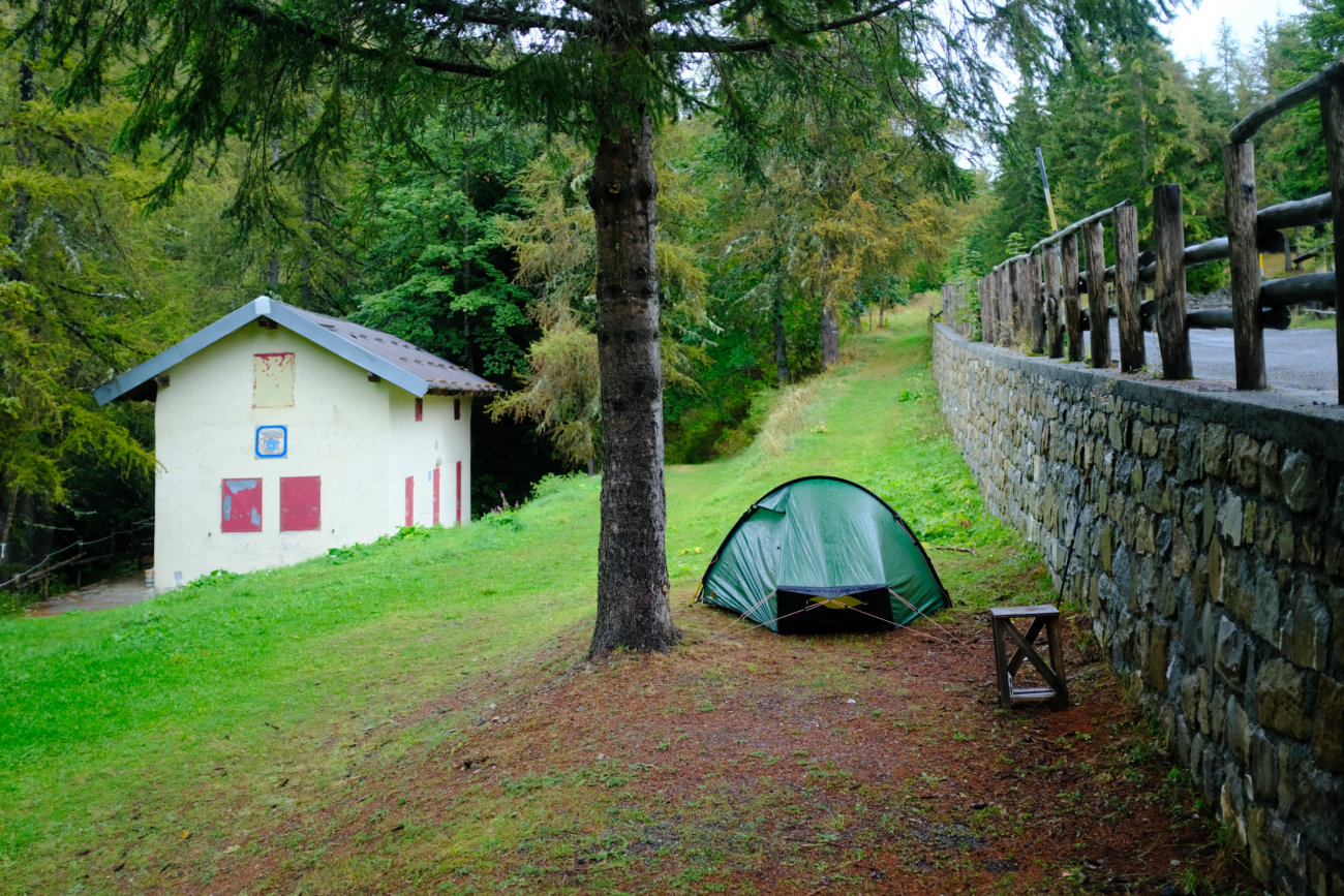 Zelt am Rifugio Allavena