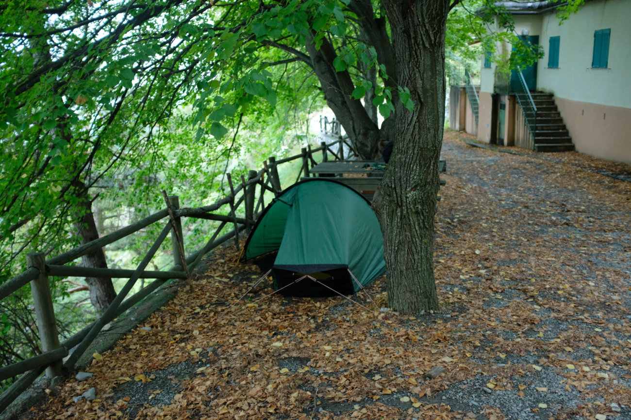 Zelt am Rifugio Muratone