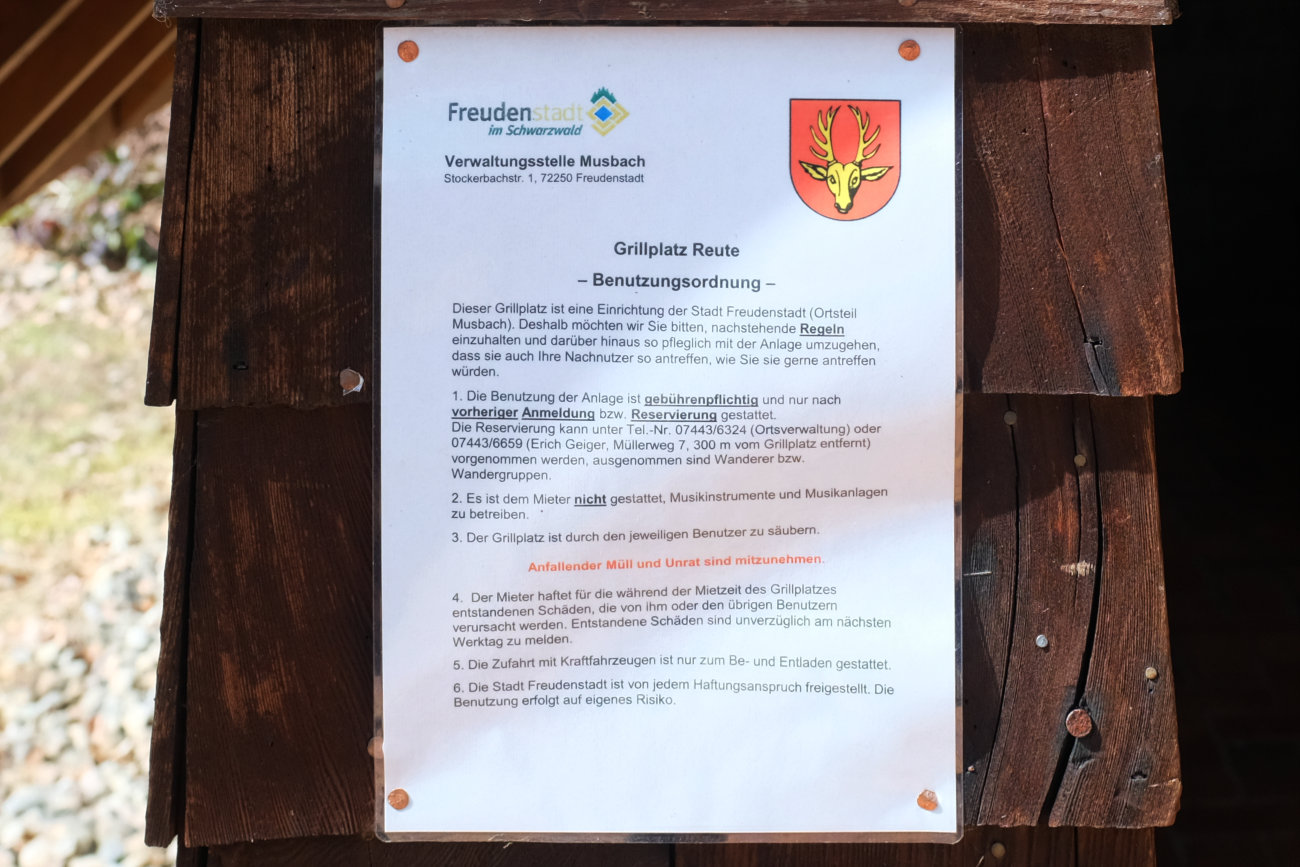 Grillplatzregeln