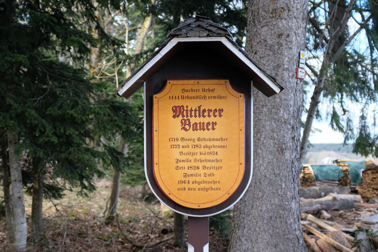 Schild Mittlerer Bauer