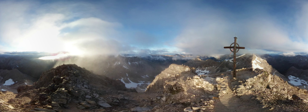 Morgenpanorama Birkkarspitze