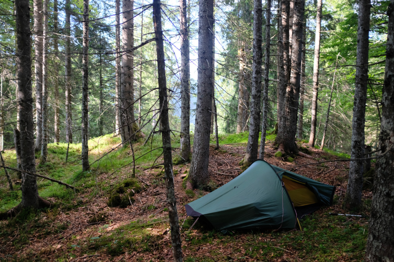 Zelt am Rißsattel