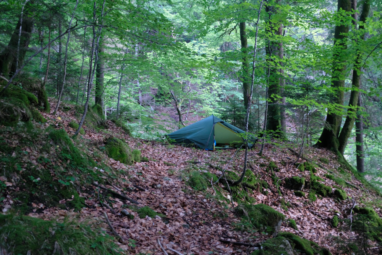 der erste Zeltplatz