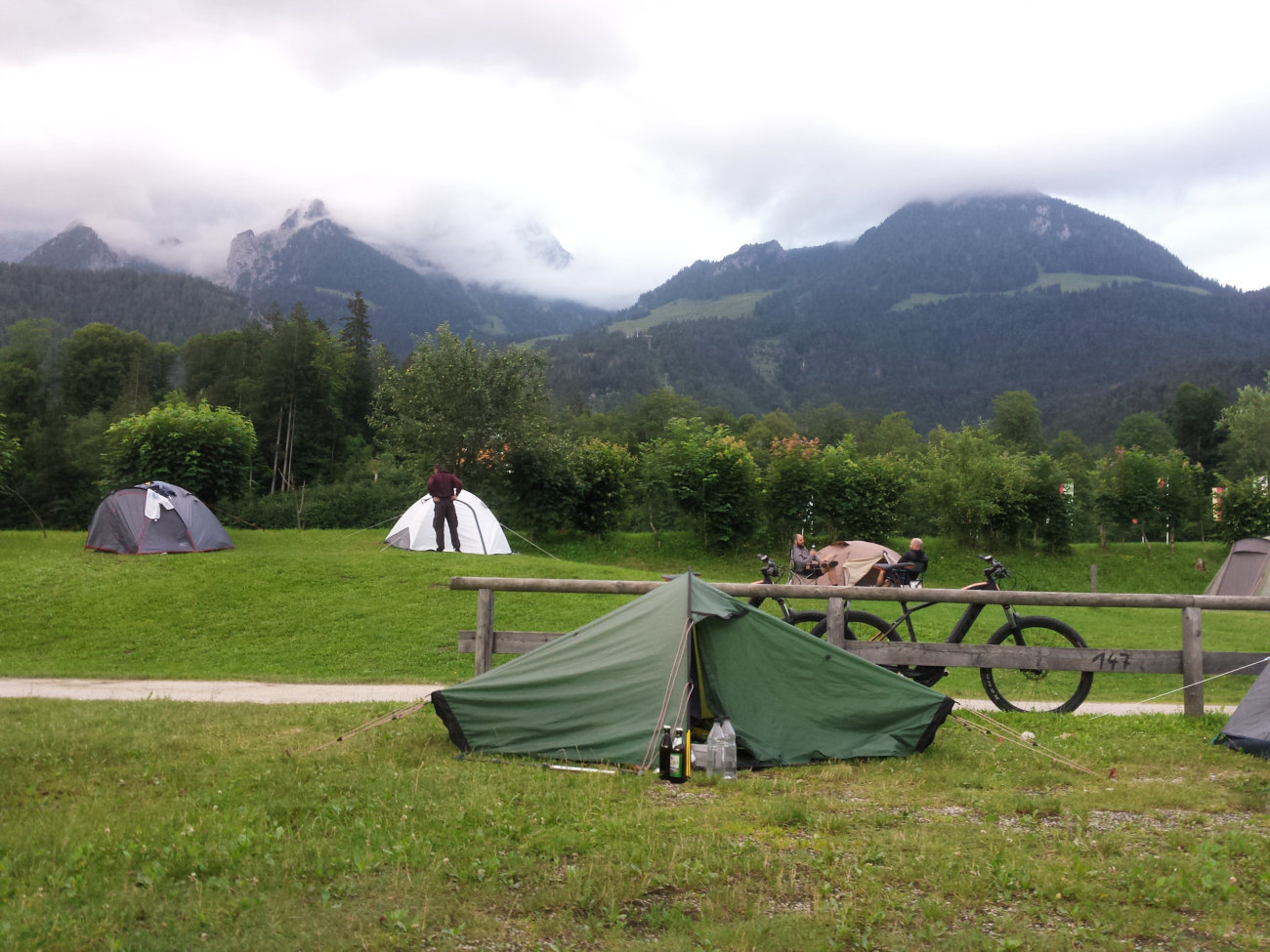 Zelt auf Camping Grafenlehen