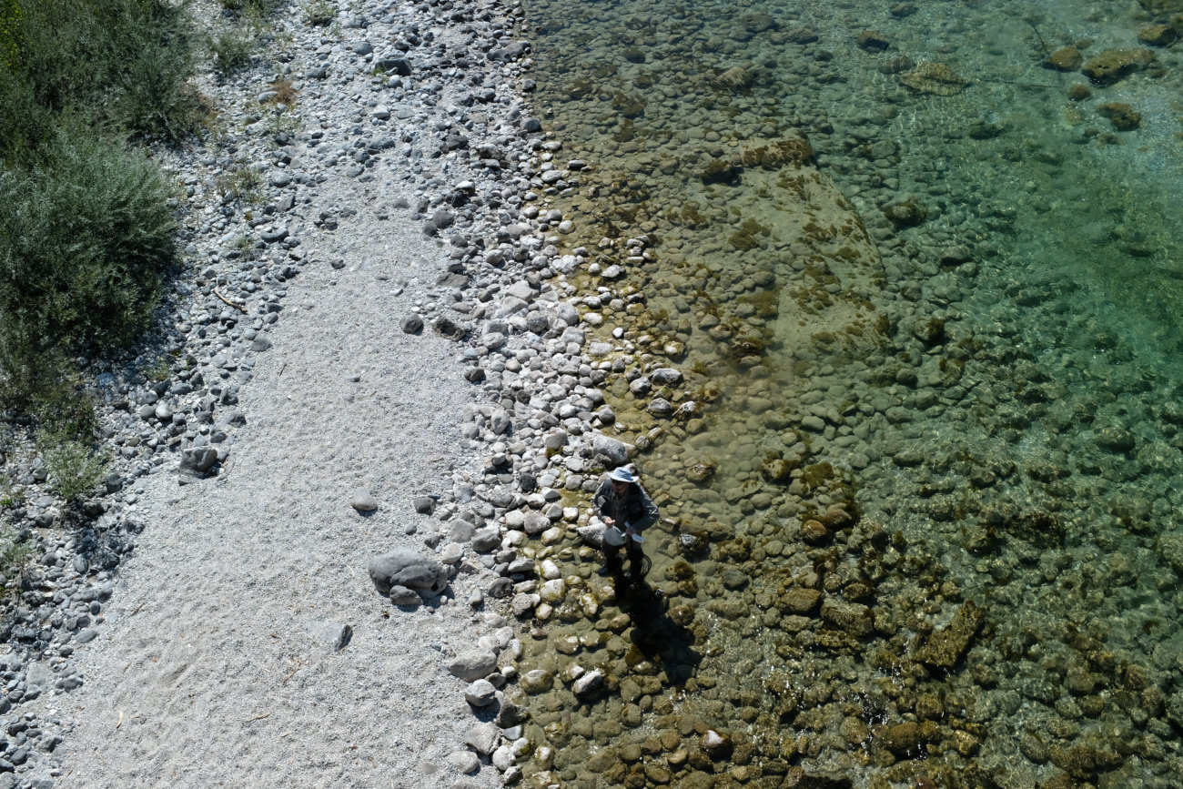 Angler in der Soča