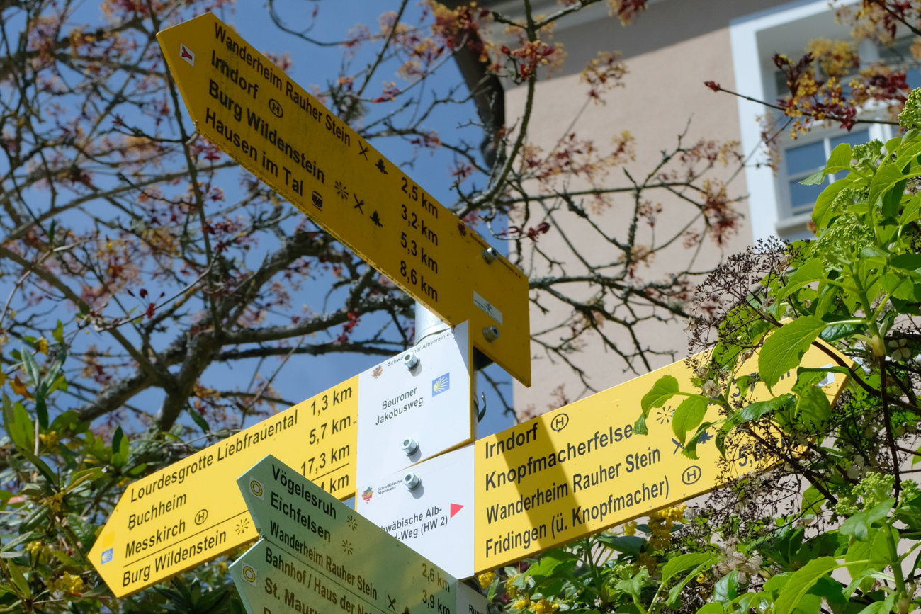 Weg endet am Kloster Beuron