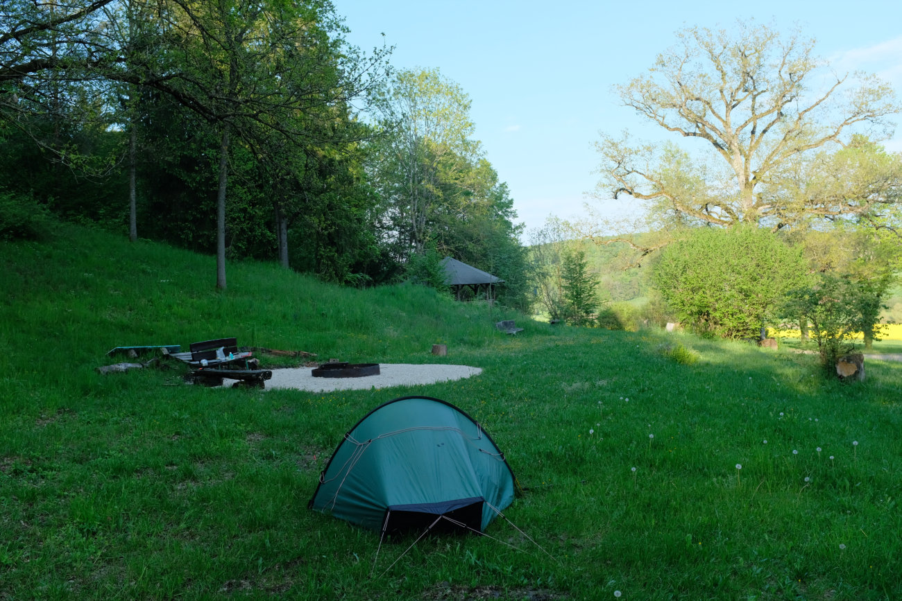 Zelt auf Camping Trugenhofen