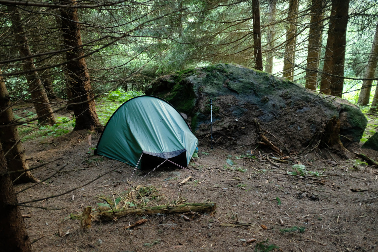 Zelt vor Stamser Alm