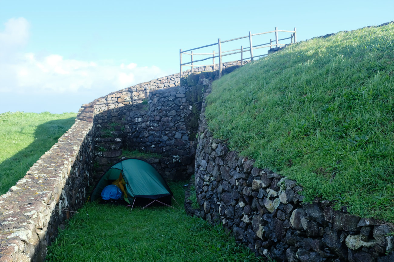 Zelt am Aussichtspunkt