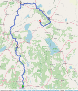 Karte der Anreise mit Flixbus