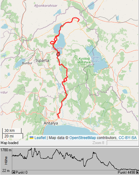 Karte und Höhenprofil des St. Paul Trail