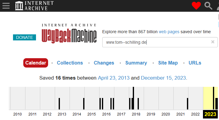 Wayback-Machine mit www.tom--schilling.de